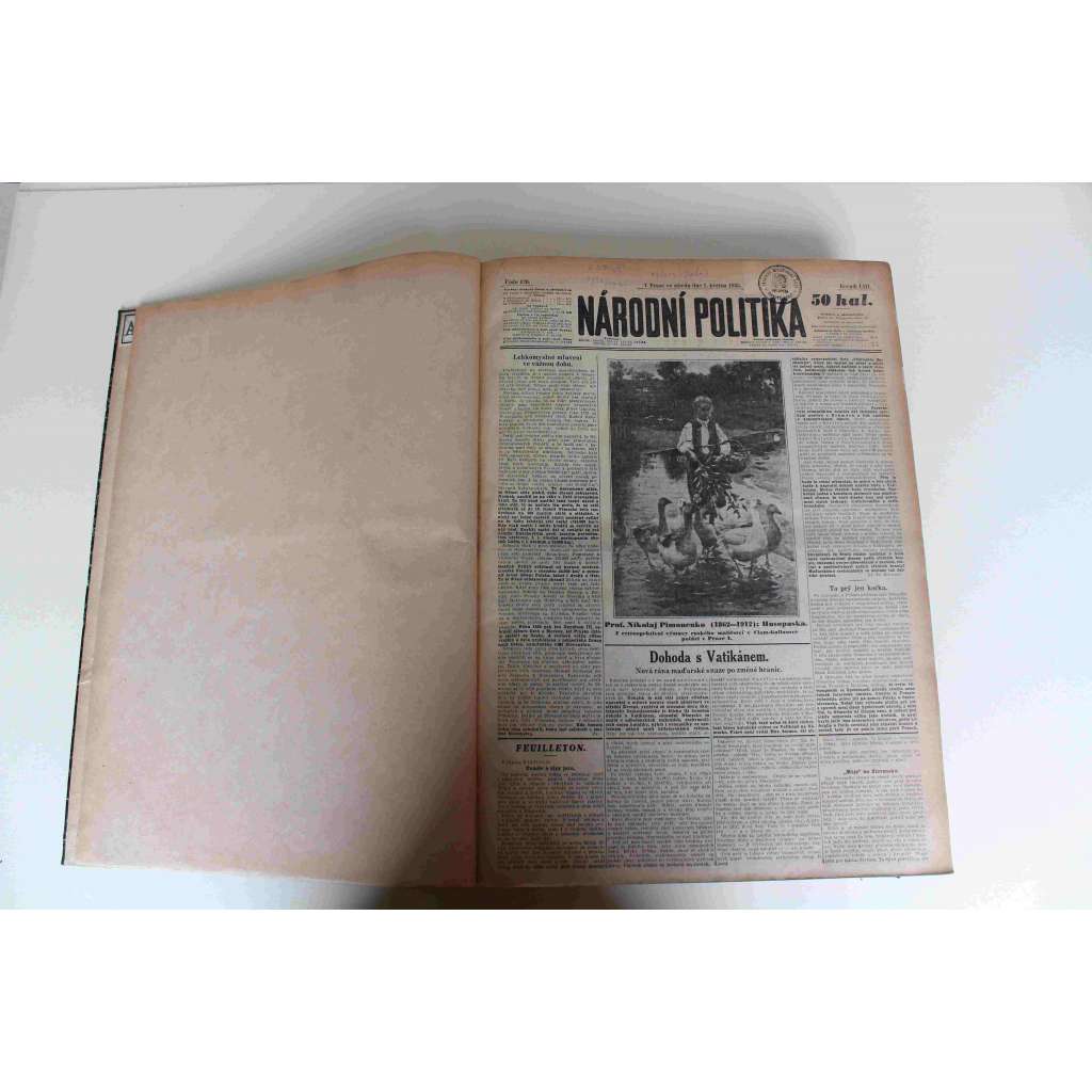 Národní politika 1935, roč. LIII (květen-červen) (noviny, deník, první republika, mj. Macdonald o britské politice a německém zbrojení, Pražský hrad [Plečnik], Socha Štefánika, Josef Suk - úmrtí, Konrad Henlein, Pilsudski - úmrtí)