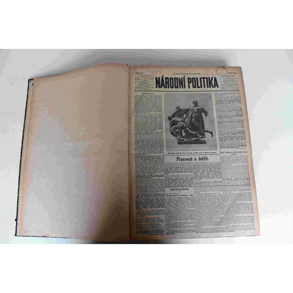Národní politika 1934 roč. LII (květen-červen) (noviny, deník, první republika, mj. O Trockého nikdo nestojí, Uctění památky Štefánikovy, B. Smetana, Třetí pokus Německa [Rakousko, Polsko - Hitler], K výročí Lipan, Schůzka Hitler Mussolini)