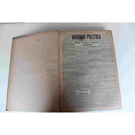 Národní politika 1933 roč. LI (listopad-prosinec) (noviny, deník, první republika, mj. Ministr Beneš o poměrech zahraničních, Rostoucí nesnáze v Palestině, Henleinův vstup do veřejnosti, Pamatujte na naše letectvo, Antonín Švehla - úmrtí)
