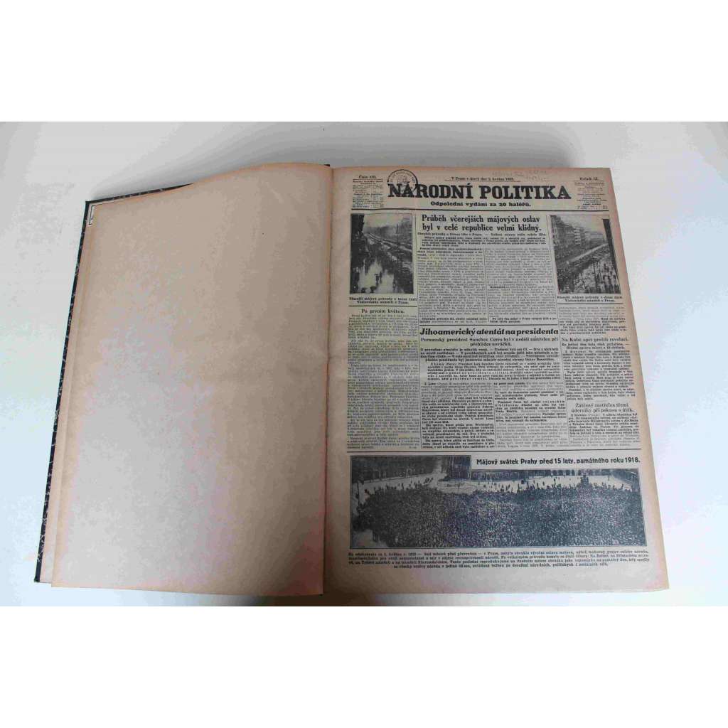 Národní politika 1933 roč. LI (květen-červen) (noviny, deník, první republika, mj. První máj ve Zlíně [Baťa], Druhý německý stát, Spolupráce s Polskem, Adolf Hitler, Váha Malé dohody, Neklid v Rakousku, Soud nad fašisty v Brně)