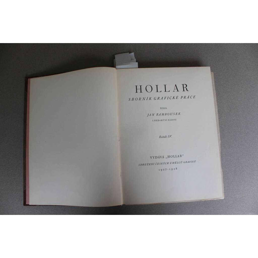 Hollar. Sborník grafické práce 1927-1928, roč. IV, (časopis, umění, mj. Fr. Kobliha - Odilon Redon, H. Toulouse Lautrec; Edvard Munch; Umělecký duch Japonska; grafika C. Bouda, grafika a podpis T. F. Šimon, grafika A.Moravec, grafika Jan Konůpek)