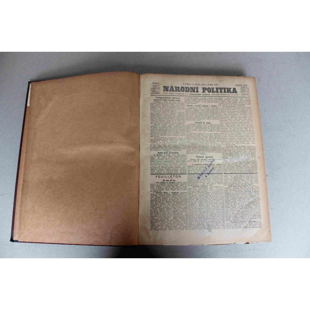 Národní politika 1907 [1] ročník XXV (leden-červen) [noviny, odpolední vydání, Rakousko Uhersko, mj. Nepokoje v Číně, Události na Rusi, Haličtí sionisti a volby do říšské rady, Císař a král v Praze, Studentské Majales)