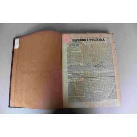 Národní politika 1909, ročník XXVII (červenec-prosinec) [noviny, odpolední vydání, Rakousko Uhersko, mj. Výstavní trh živnost.-průmyslový, Revoluce v Persii, Boje v Maroku, Česká výprava do Polsky, Spor o Kretu)