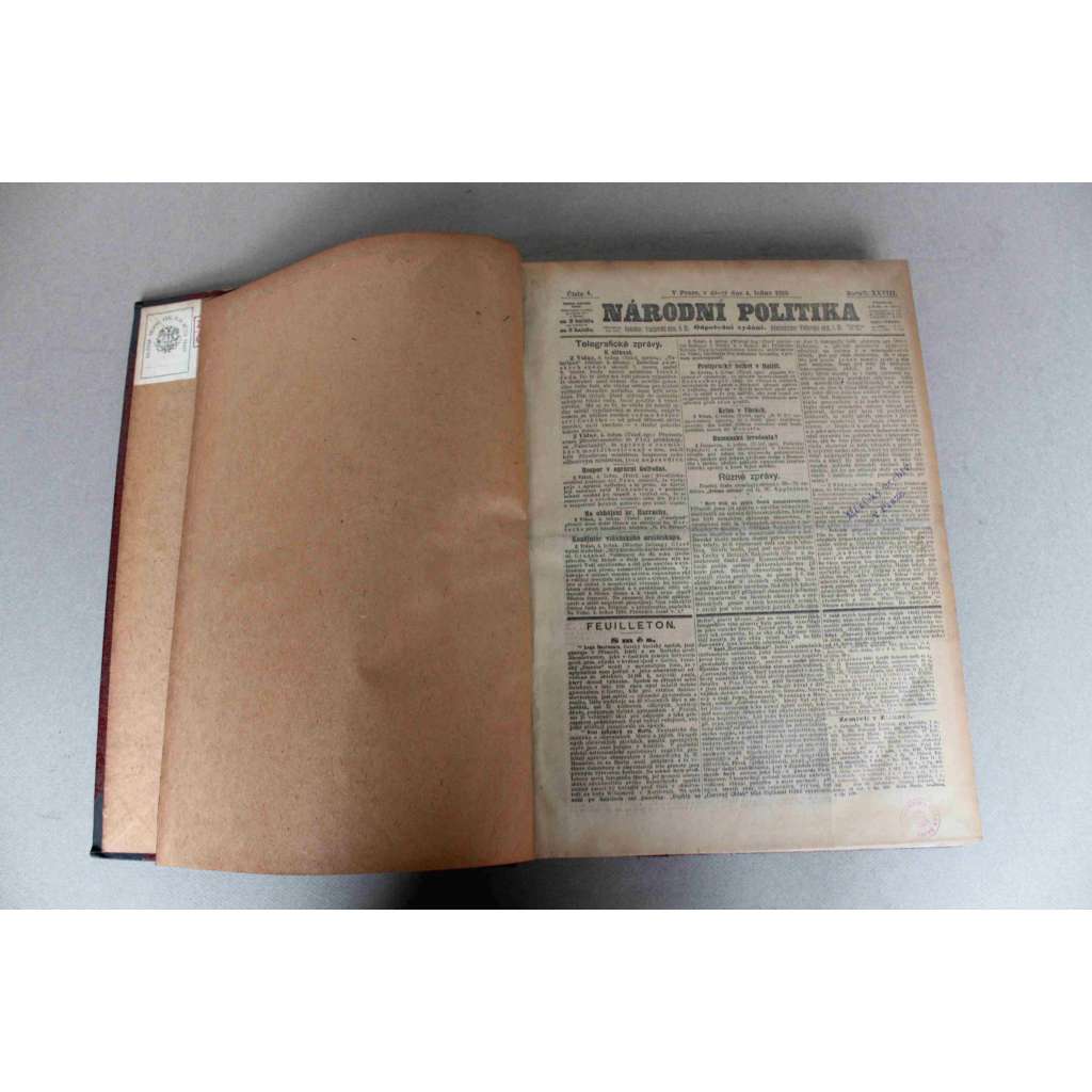 Národní politika 1910 [1] ročník XXVIII (leden-červen) [noviny, odpolední vydání, Rakousko Uhersko, mj. Francie a Turecko, Poláci a Němci v Haliči, Rakousko-Uhersko a Rusko, Úmrtí krále Eduarda, B. Björnson - úmrtí, Roosevelt ve Vídni)