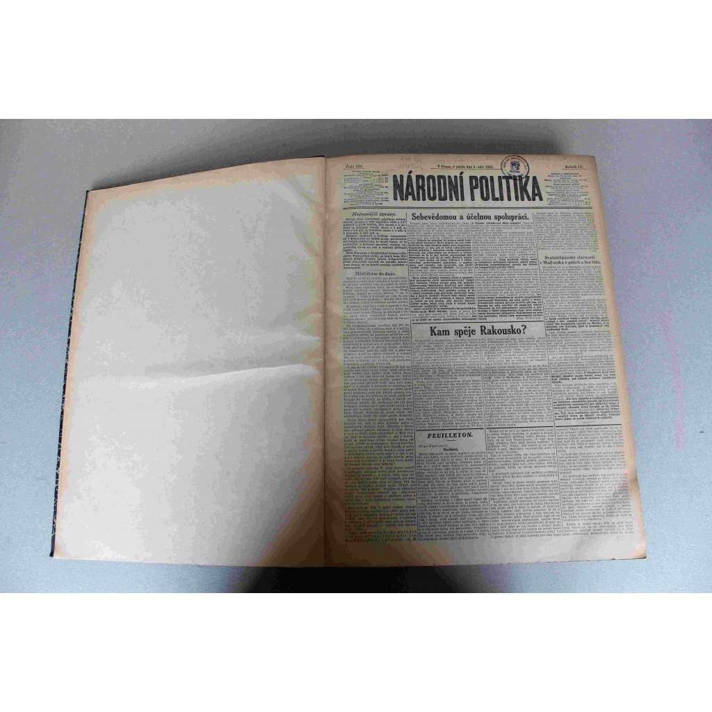 Národní politika 1933 roč. LI (září-říjen) (noviny, deník, první republika, mj. Kam spěje Rakousko?, Týden Moderní galerie, Co s německou emigrací [Adolf Hitler], O židovských uprchlících z Německa ve Francii, Lužickosrbský hlas, Atentát - Dollfuss)