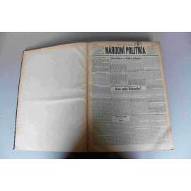 Národní politika 1933 roč. LI (září-říjen) (noviny, deník, první republika, mj. Kam spěje Rakousko?, Týden Moderní galerie, Co s německou emigrací [Adolf Hitler], O židovských uprchlících z Německa ve Francii, Lužickosrbský hlas, Atentát - Dollfuss)