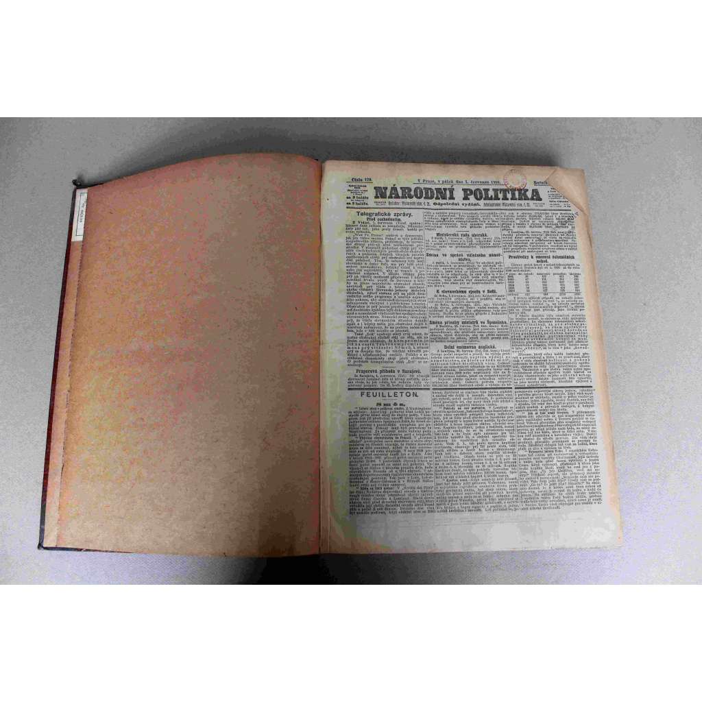 Národní politika 1910 [2] ročník XXVIII (leden-červen) [noviny, odpolední vydání, Rakousko Uhersko, mj. Slovanské sjezdy v Sofii, Situace v Albanii, Částečné otevření Panamského průplavu, Sjezd slezských měst, Česká zahradnicko-ovocnická výstava)