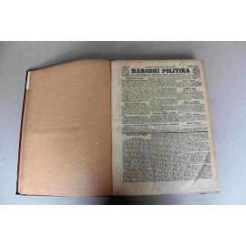 Národní politika 1911, ročník XXVIX [2] (červenec-prosinec) [noviny, odpolední vydání, Rakousko Uhersko, mj. Korunovační slavnosti v LOndýně, Marocká otázka, Italsko-turecká válka, Pivovarská výstava v Praze)