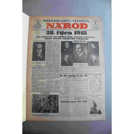 Národní listy  - Večerník 1928, č. 248, 27.10. (noviny, první republika, 28. říjen 1918 - vznik Československa, Rašín, Švehla, Kramář, Stříbrný, Deset let hlavního města Prahy)