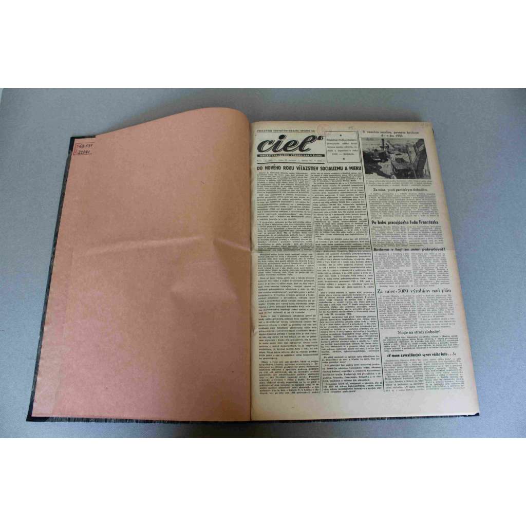 Cieľ. Orgán OV KSS a rady ONV v Žiline 1955, roč. VI (noviny, Žilina, Slovensko, týdeník, mj. Príprava Žiliny na výročie oslobodenia, Martin-Turčianské Teplice v boji o prvenstvo, Sielnické JRD na novej, úspešnej ceste)