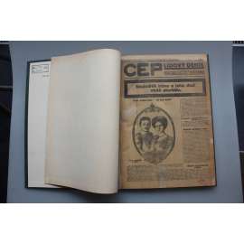 Cep. Lidový deník 1914, roč. I. (noviny, první světová válka, mj. Následník trůnu a jeho choť obětí atentátu [František Ferdinand d´Este, Gavrilo Princip, Válka Srbsku vyhlášena - Mým národům; Válka rakousko-ruská, Německý postup ve Francii)