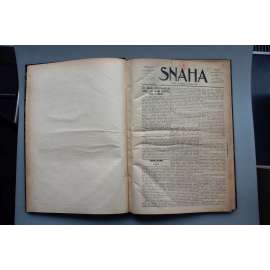 Snaha 1908, roč. III. (noviny, Rakousko Uhersko, Brno, mj. Vypravení české techniky v Brně, Masaryk-Krejčí; Národní divadlo v Brně, Hrabě Lev Tolstoj)