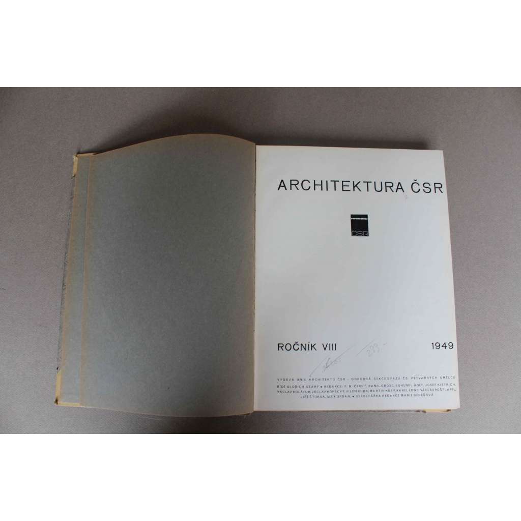 Architektura ČSR, ročník VIII. 1949 (časopis, Jiří Kroha, Třicet let sovětské architektury, Le Corbusierův dům v Marseille, Stavebnictví v Holandsku, Zotavovny pracujících)