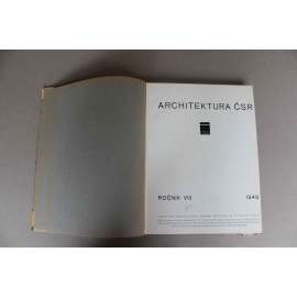 Architektura ČSR, ročník VIII. 1949 (časopis, Jiří Kroha, Třicet let sovětské architektury, Le Corbusierův dům v Marseille, Stavebnictví v Holandsku, Zotavovny pracujících)
