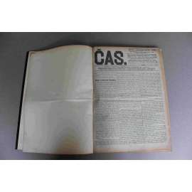Čas. List věnovaný veřejným otázkám (říjen) 1908, ročník XXII [noviny, deník realistů - Herben, Masaryk, Cyril Dušek ad., mj. Aféry vinohradského divadla, Co děláme ve Slezsku, Napjetí mezi Bulharskem a Tureckem, Nový stav na Balkáně)