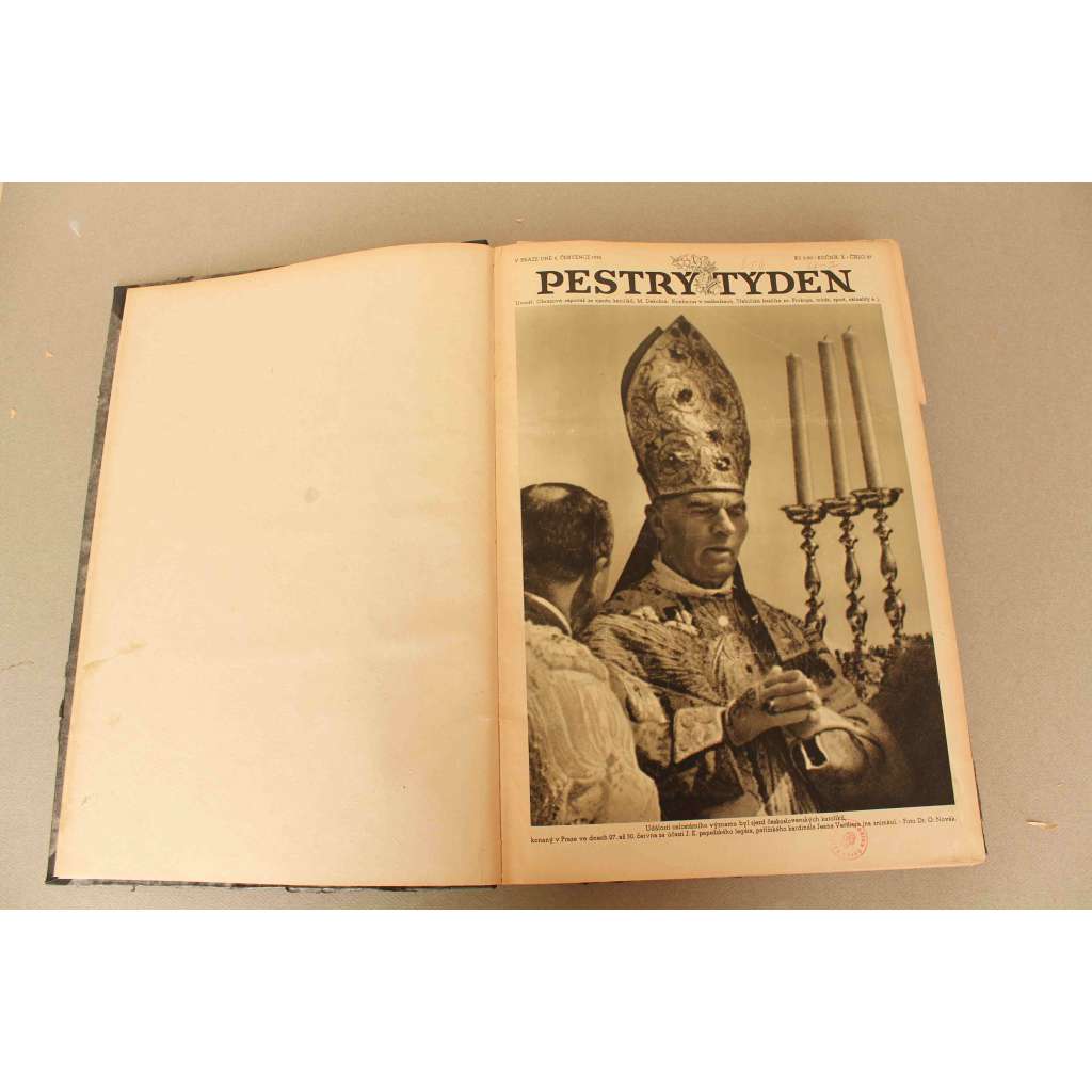 Pestrý týden 1935, roč. X (časopis, týdeník, první republika, mj. Třebíčská bazilika sv. Prokopa, Sjezd ČSR legionářů, Elektrická kuchyně, Masarykův okruh Brno, Válka v Habeši)