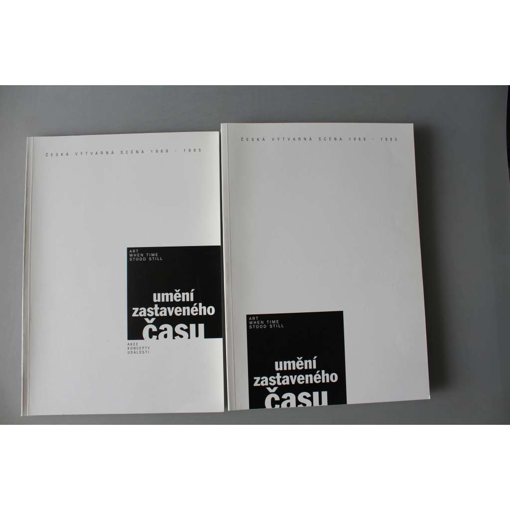 Umění zastaveného času = Art when time stood still , 2 svazky (výtvarné umění, současné malířství, koncept, mj. Dalibor Chatrný, Jitka Válová, Kolíbal, Karel Malich, B. Dlouhý, Z. Sion, J. Švankmajer, Ságlová)