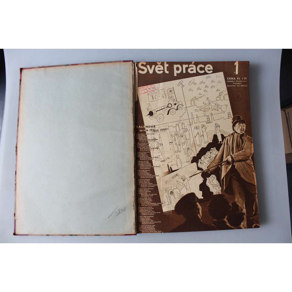 Svět práce 1934, roč. II. (časopis, čtrnáctideník, mj. L. Linhart - Pětiletka filmu v SSSR, Rašínův odkaz a co se za tím skrývá, Životy bez ceny, DR. Beneš na cestách, Lindberghovo baby)