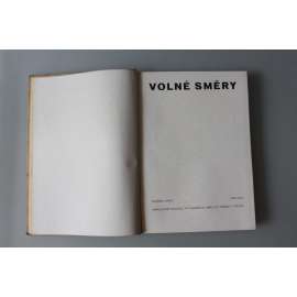Volné směry 1938-1940, roč. 35 (Umělecký měsíčník, malířství, sochařství, mj. Eduard Munch a naše generace; V. Špála - Vzpomínka na E. Muncha; E. SEdláčková - J. Úprka; Nástin vývoje u Rembrandta; ilustrace Chittussi, Mánes, Filla)