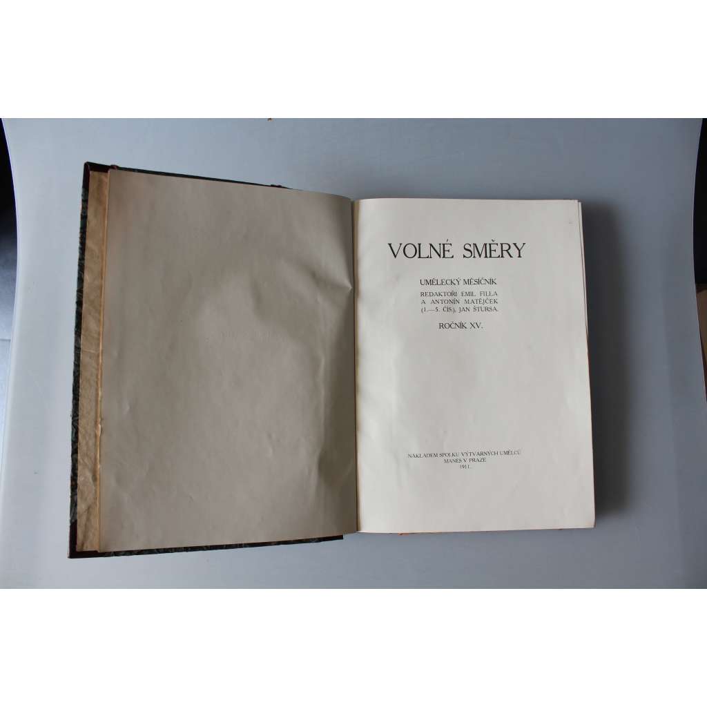 Volné směry 1911, roč. 15 (Umělecký měsíčník, malířství, sochařství, mj. Kresby A. Marqueta; E. Faure - Paul Cézanne; J. C. Holl - Po impresionismu; V. Van Gogh - List kritiku Aurierovi; ilustrace Munch, V. van Gogh, Cézanne, Braque)
