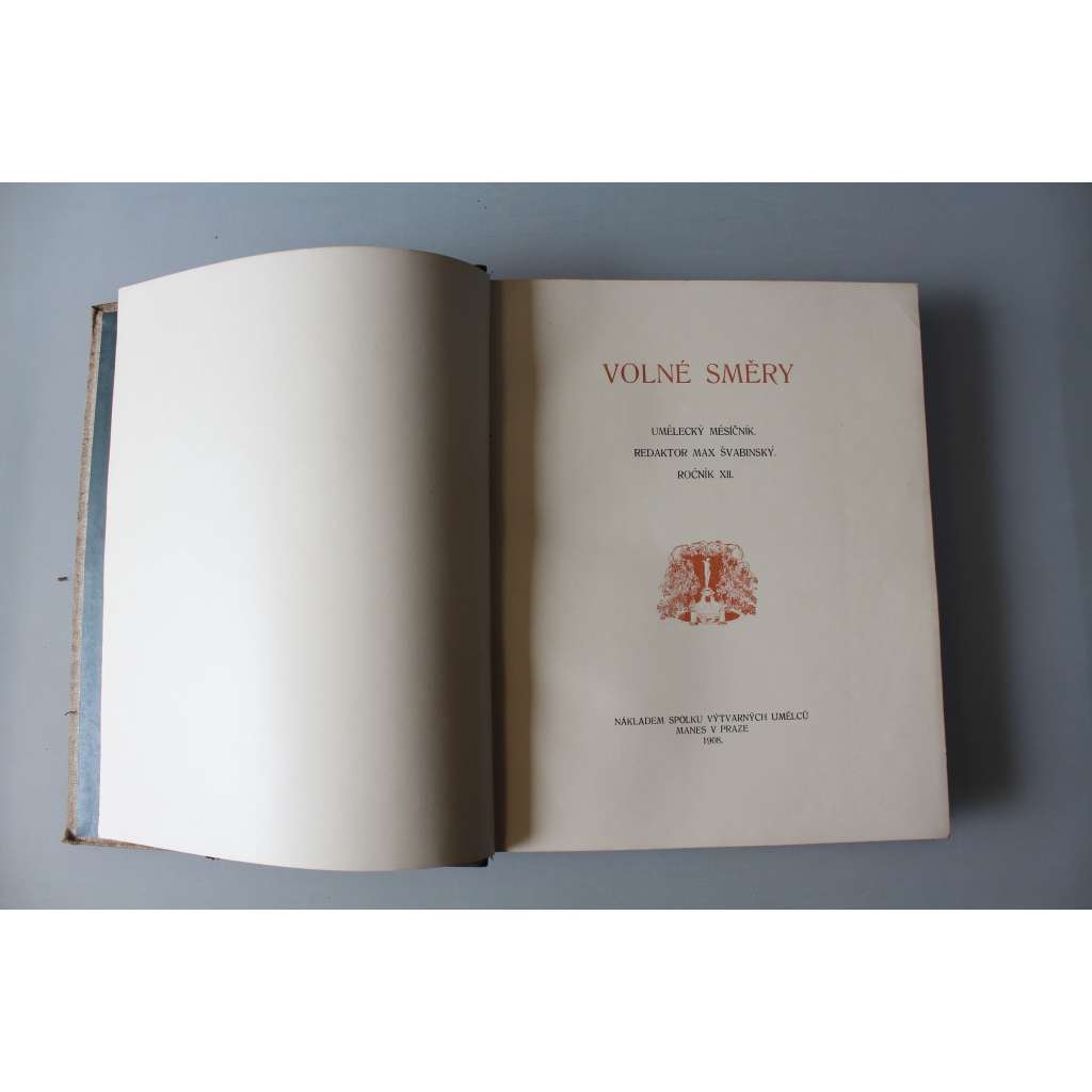 Volné směry 1908, roč. 12 (Umělecký měsíčník, malířství, sochařství, mj. Vinohradské divadlo; A. Hofbauer - Japonské umění; V. van Gogh - Z korespondence; J. M. Graefe - E. Degas; ilustrace: Degas, Ingres,Rodin, Štursa)