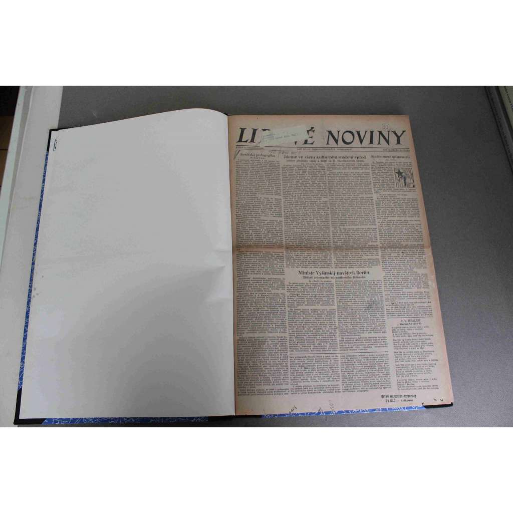 Lidové noviny 1949-1951 (noviny, deník, komunismus, mj. Zemřel Bernard Shaw, J. Drda - Říjen svítí na cestu národům světa; Sláva bojovníkům za mír světa [Hikmet, P. Neruda, Picasso], Pokoj lidem dobré vůle musíme vybojovat)