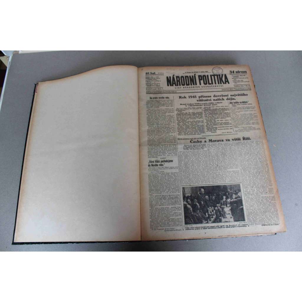 Národní politika 1941, roč. LIX (leden-únor) (noviny, deník, protektorát, druhá světová válka, mj. Francie na rozcestí, Porada Vůdce s Ducem, Anglie ve strachu před útokem, K. von Neurath, Boje v Řecku) Národní politika 1941, roč. LIX (leden-únor) (noviny, deník, protektorát, druhá světová válka, mj. Francie na rozcestí, Porada Vůdce s Ducem, Anglie ve strachu před útokem, K. von Neurath, Boje v Řecku)