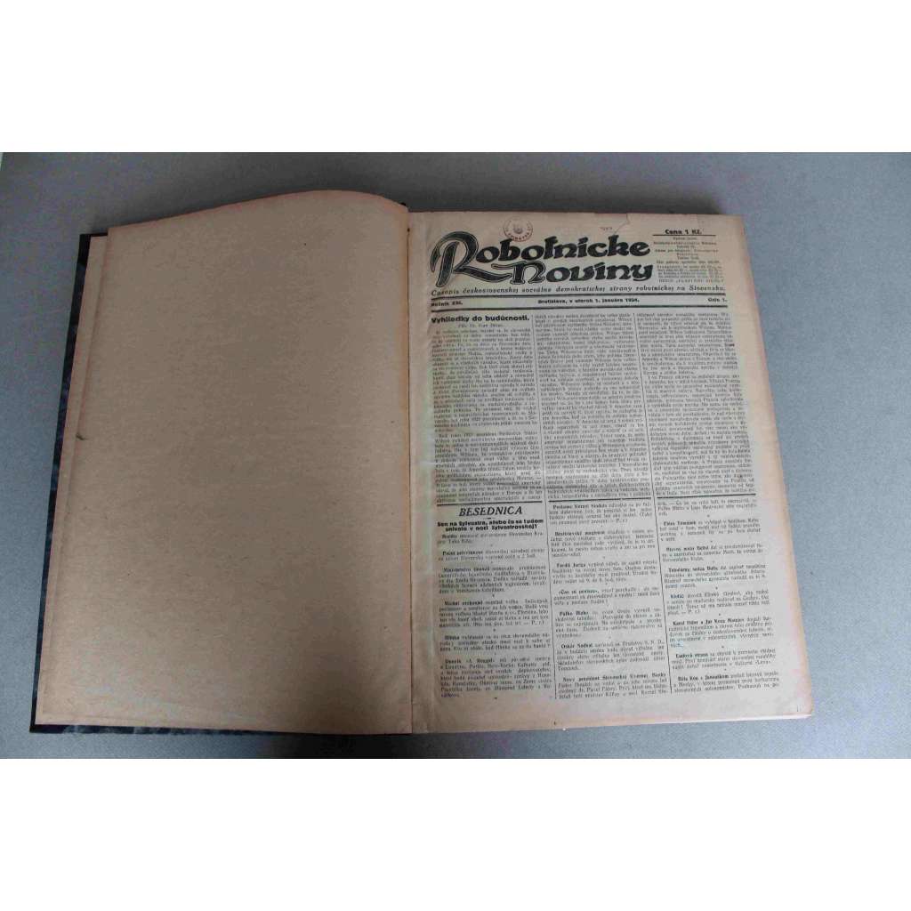 Robotnické noviny 1924, roč. XXI. (leden-březen) (noviny, deník, první republika, Slovensko, mj. Ako predstavuje si Hlinka autonomiu Slovenska, V. Iljič Lenin - mrtvý!, Bez Ruska europská politika a europský mier nie je možný)