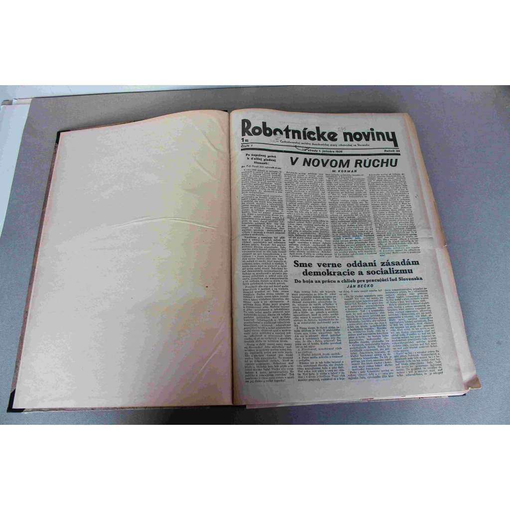 Robotnické noviny 1936, roč. 33 (leden-březen) (noviny, deník, první republika, Slovensko, mj. Rakúsky kancelár do Prahy, Francúzská vláda podá demisiu [Daladier], Pohreb anglického krála Juarja V., Mussolini, Hitler si chce vynútit vyjednávanie)