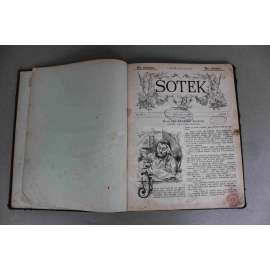 Šotek. Obrázkový týdenník satyricko-humoristický 1880 (časopis, týdeník, mj. Koncept chudého duchem, Zázračný doktor, Oslava tichého genia v Čechách, Karel Havlíček Borovský, Josef Manes)
