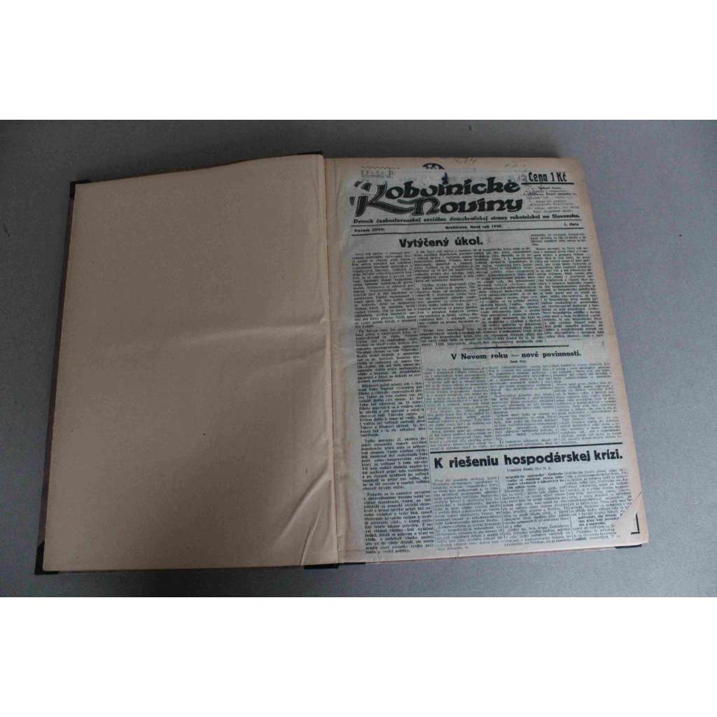 Robotnické noviny 1930, roč. XXVII. (leden-březen) (noviny, deník, první republika, Slovensko, mj. Slovenský robotník, G. B. Shaw pridal sa k socialistom, Hlinka už zas bergeruje, Ešte Tuka-Hlinka-Tiso, Rím contra Moskva)