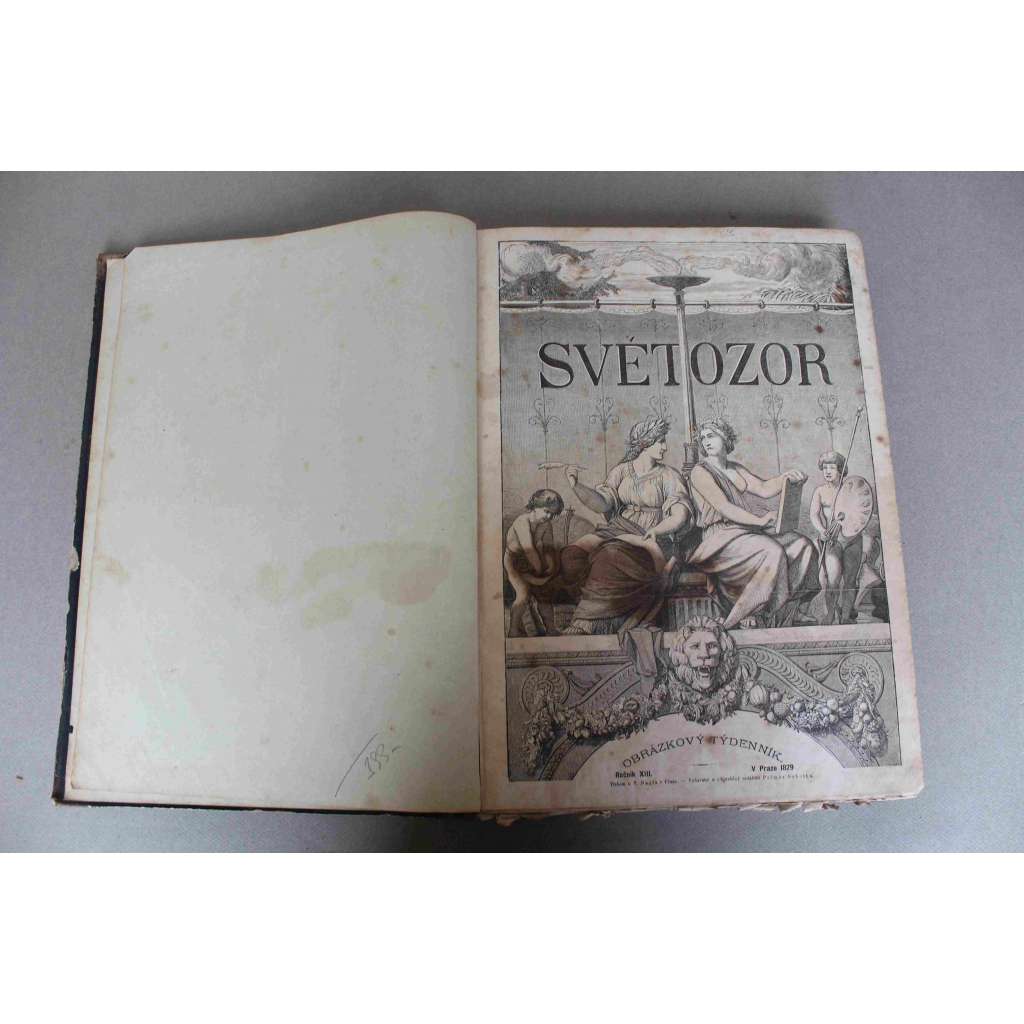 Světozor 1879, roč. XIII (časopis, beletrie, poezie, umění, mj. A. Heyduk - Šumavská pohádka; J. Neruda - Podzim; J. Arbes - Moderní upíři; Prokop Chocholoušek; S. Kapper; Starý židovský hřbitov v Praze, Jaroměř; ilustrace  Liebscher, Chalupa)