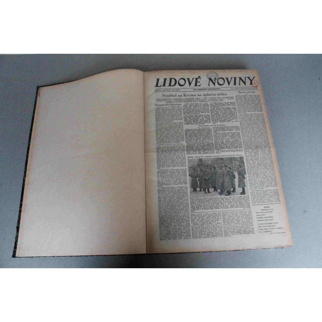 Lidové noviny 1941, roč. 49 (listopad-prosinec) (protektorát, deník, druhá světová válka, mj. Nepřítel na Krymu na úplném útěku, Sevastopol, Leningrad, Zvláštní audience u Vůdce [Hitler], Finové obsadili Hanko, Útok na Pearl Harbor - Japonsko)
