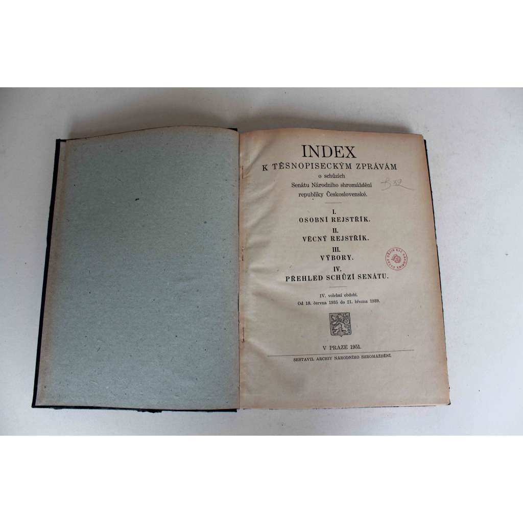 Index k těsnopiseckým zprávám o schůzích Národního shromáždění republiky Československé 1951 (Československo, politika, komunismus, vlády, mj. Hodža, Malypetr, Syrový, Tiso, Plamínková)