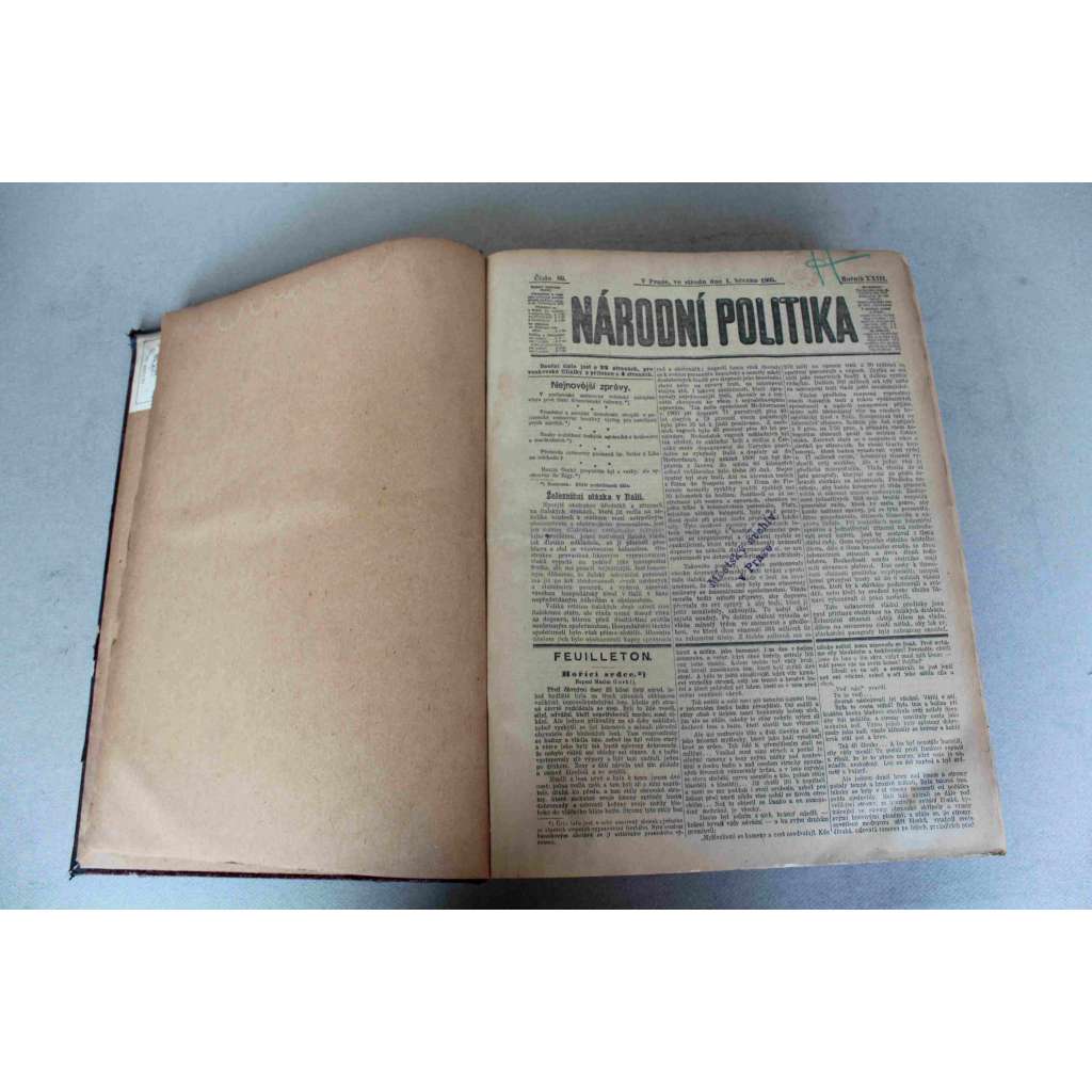 Národní politika 1905 [2] ročník XXIII (březen-duben) [noviny, deník, Rakousko Uhersko, mj. Válka rusko-japonská, Otázka rozluky a Němci, Bouřlivé hnutí na Rusi [ruská revoluce], Norsko proti Švédsku, Josef J. Strossmayer - úmrtí)