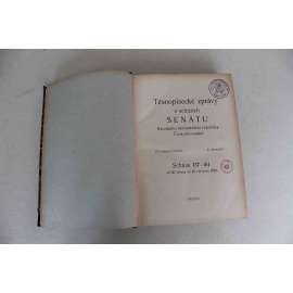 Těsnopisecké zprávy o schůzích senátu Národního shromáždění republiky Československé 1932. Schůze 137-164 (senát, první republika, tisky, zákony; polokožená vazba - vazba kůže)