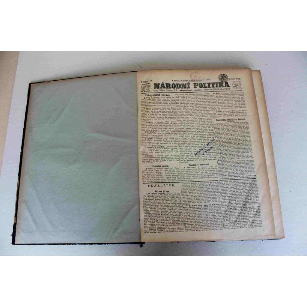 Národní politika 1895, roč. XIII. (červenec-prosinec) (noviny, deník, odpolední vydání, mj. Národopisná výstava Českoslovanská v Praze, Mostecká katastrofa, K panovníkovu příjezdu do Českých Budějovic, Hrabě Taaffe)