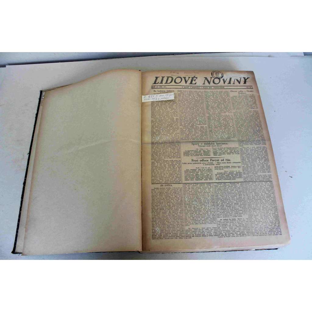 Lidové noviny 1923, roč. 31 (říjen-prosinec) (deník, první republika, mj. Pivní puč [A.HItler], Návštěva presidenta Masaryka v Paříži, Německo v moci reakce, Hornická stávka - Ostravsko, Porúří a reparační komise)