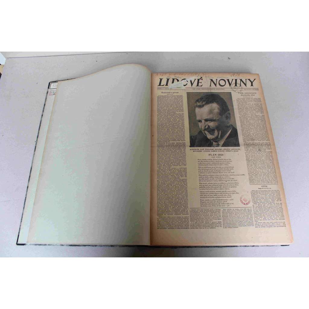 Lidové noviny 1950, roč. 58 (leden-březen) (deník, komunismus, mj. Se Sovětským svazem za mír, Vítězství vůle - příklad Emila Zátopka, O Karlu Čapkovi, TGM [Masaryk] - Sto let, Mikulášek - Kotel Ostrava)