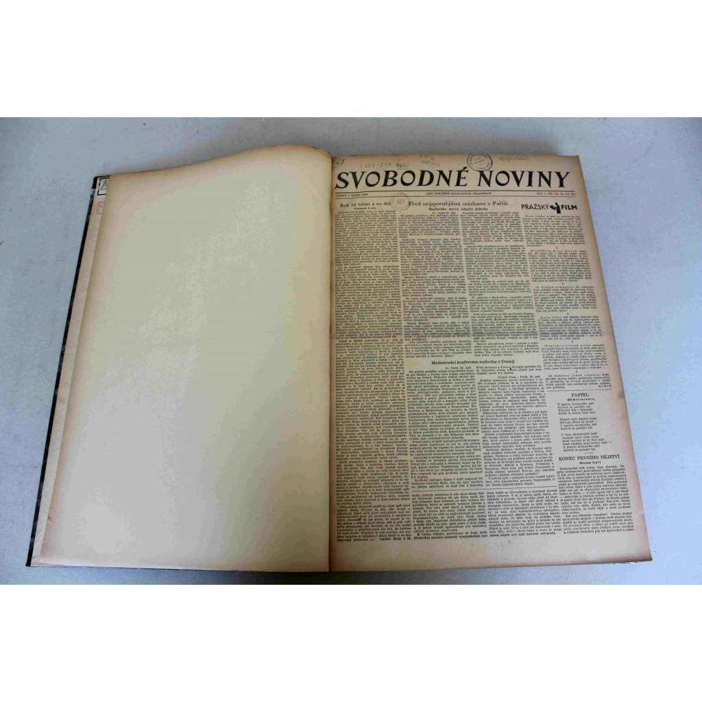 Svobodné noviny 1946, roč. 2 (říjen-prosinec) (deník, mj. Norimberský proces [Hess, Göring, Speer], Eduard Bass úmrtí, Göring sebevražda, Dvouletka, 28. říjen, Sársko, Terst; Odsun Němců ukončen)