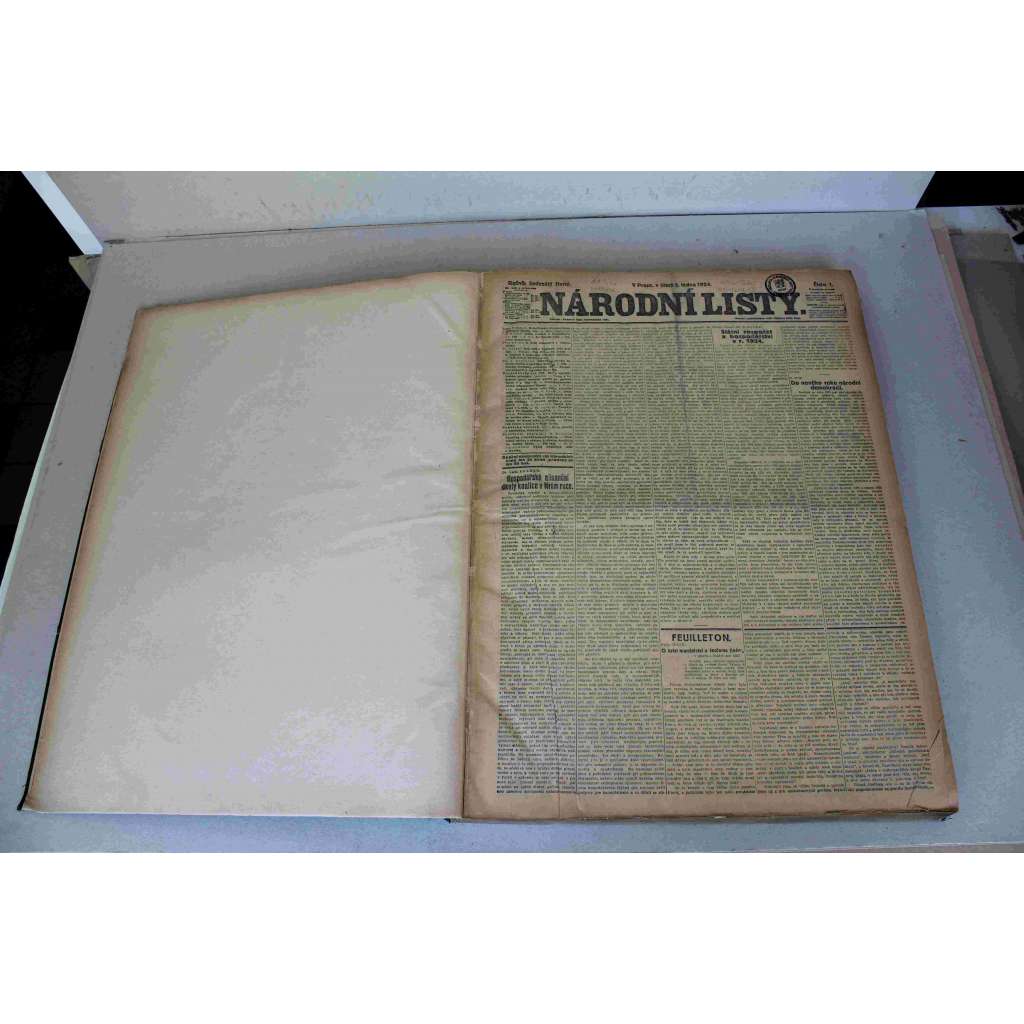 Národní listy 1924, roč. 64 (leden-únor) (noviny, deník, první republika, mj. Lenin mrtev, Polsko a Malá dohoda, Sověty na kKrajině, Woodrow Wilson mrtev, Výročí národního smutku [Rašín])