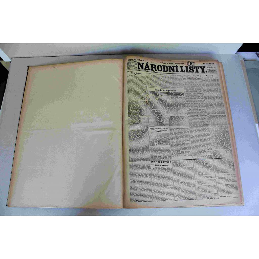 Národní listy 1930, roč. 70 (květen-červen) (noviny, deník, první republika, mj. První máj, Gandhí bude zatčen [Indie], M. R. Štefánik, Žamberk, Puškinův program a odkaz, Otto Habsburk stane se zetěm italského krále?)