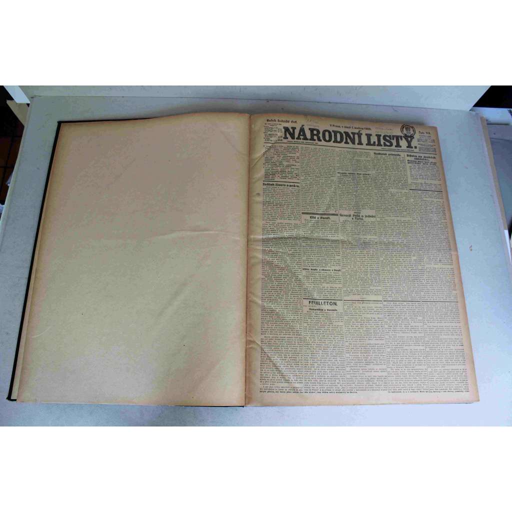 Národní listy 1923, roč. 63 (květen-červen) (noviny, deník, první republika, mj. První květen, Anglie a Maďaři, Maršál Foch na bojišti královéhradeckém, Volební reforma v Itálii [Mussolini], O reparace, Řecko-turecký spor)