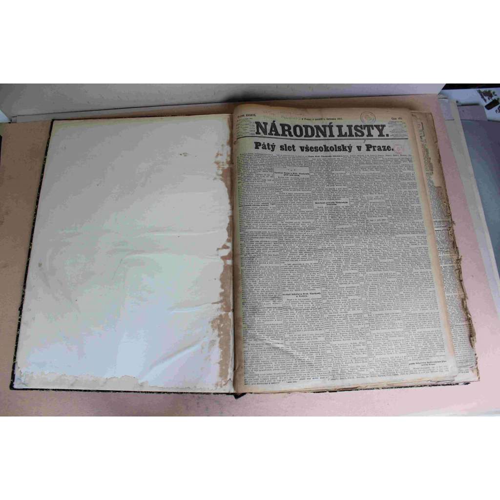 Národní listy 1907, roč. 47 (červenec-září) (noviny, deník, Rakousko-Uhersko, mj. Všesokolský slet, Slavnostní otevření ústředního nádraží v Plzni, Otázka vystěhovalecká, Hlas z Vatikánu, Vilém Ryba zemřel, Bouře v Maroku) Národní listy 1907, roč. 47 (červenec-září) (noviny, deník, Rakousko-Uhersko, mj. Všesokolský slet, Slavnostní otevření ústředního nádraží v Plzni, Otázka vystěhovalecká, Hlas z Vatikánu, Vilém Ryba zemřel, Bouře v Maroku)