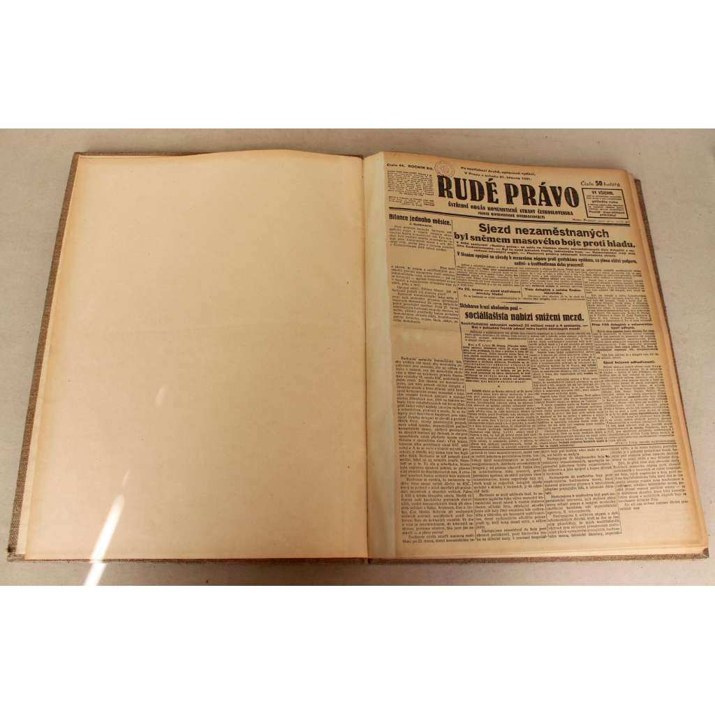 Rudé právo 1931, roč. XII (březen-duben) (noviny, první republika, politika, mj. Četníci na ulicích Boru!, Sovětský svaz očima českého dělníka, Ve Frýdlantě vstoupili textiláci do stávky, Stávka na Ostravsku, Německo se neubrání komunismu) Rudé právo 1931, roč. XII (březen-duben) (noviny, první republika, politika, mj. Četníci na ulicích Boru!, Sovětský svaz očima českého dělníka, Ve Frýdlantě vstoupili textiláci do stávky, Stávka na Ostravsku, Německo se neubrání komunismu)