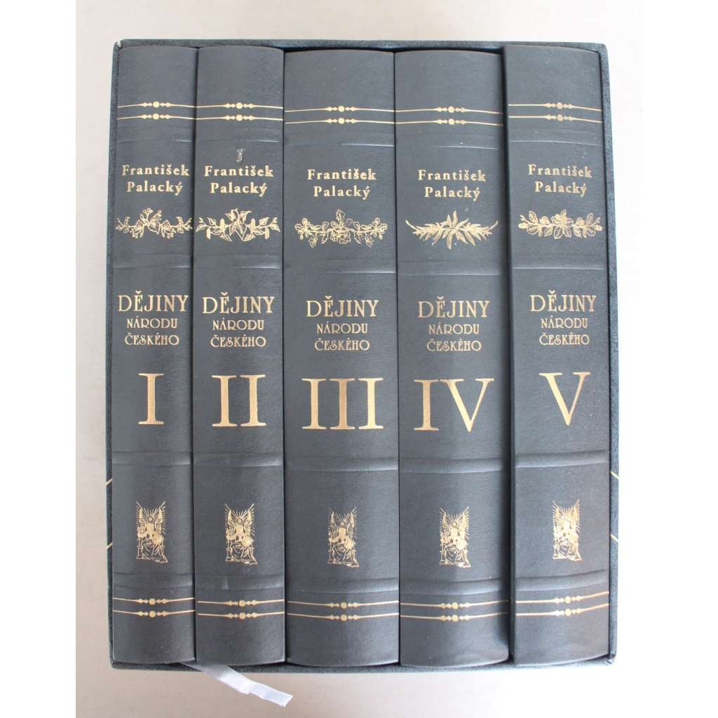 Dějiny národu českého v Čechách a v Moravě 5 svazků (historie, české dějiny, mj. Přemyslovci, Svatý Václav, Vratislav II., Lucemburkové, Karel IV, Jiří z Poděbrad)