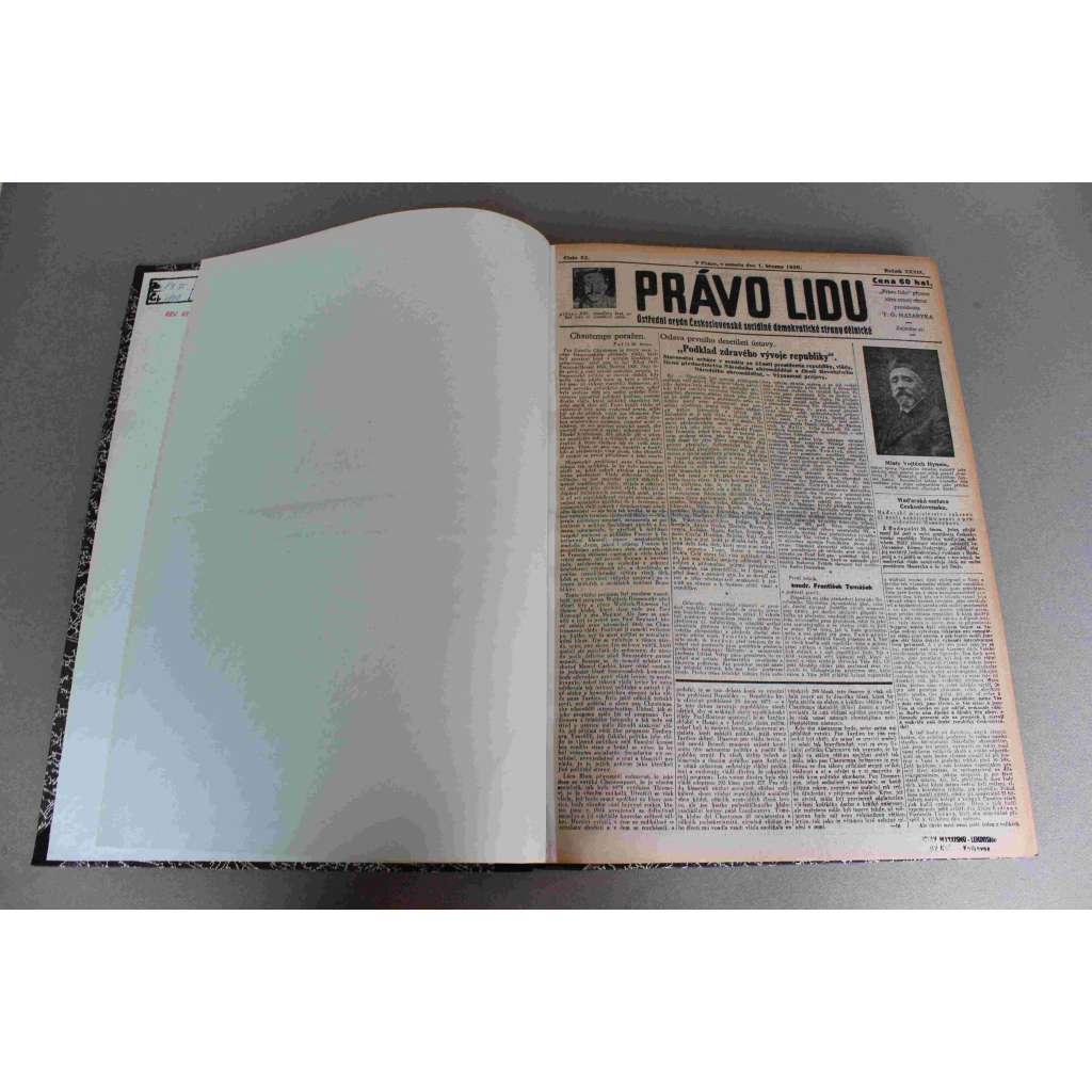 Právo lidu 1930, roč. XXXIX (březen) (noviny, deník, první republika, sociální demokracie, mj. 80. let T. G. Masaryka, Slib vojáků revoluce presidentovi, Alois Jirásek mrtev, Podmořský tunel mezi Anglií a Francií, Gandhího revoluce) Právo lidu 1930, roč. XXXIX (březen) (noviny, deník, první republika, sociální demokracie, mj. 80. let T. G. Masaryka, Slib vojáků revoluce presidentovi, Alois Jirásek mrtev, Podmořský tunel mezi Anglií a Francií, Gandhího revoluce)