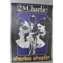 2 x Charlie. Psí život, Carmen (filmový plakát, krátké filmy, režie a hraje Charlie Chaplin)