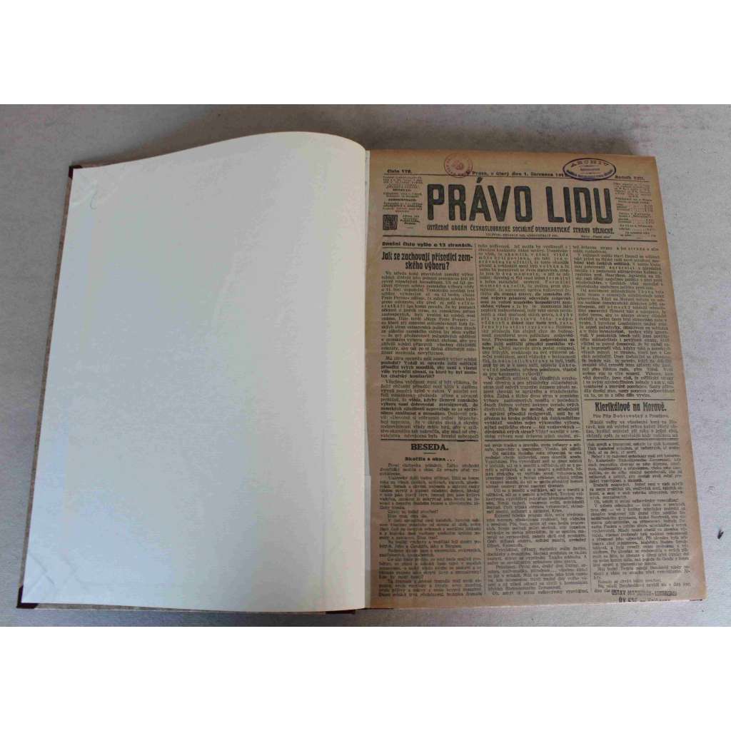 Právo lidu 1913, roč. XXII (červenec) (noviny, deník, Rakousko Uhersko, sociální demokracie, mj. Třetí válka na balkáně, Mikoláš Aleš mrtev, Vpád rumunské armády do Bulharska, Tři sta Redlů? [Redlova aféra], C. K. komisariát nad Čechami!)