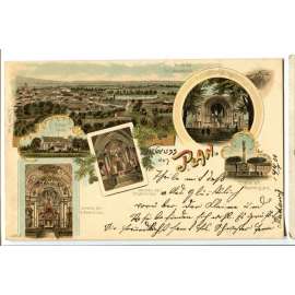 Planá, Mariánské Lázně, Tachov, Cheb,, litografie